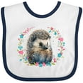 thumbnail image 3 of Inktastic Hedgehog Lover Floral Wreath Girls Baby Bib, 3 of 4
