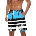 thumbnail image 2 of COSFO Summer Men Swim Trunks Casual Beach Hawaiian Board Shorts Drawstring Relaxed Fit Stretch Quick Dry Elastic Waist Bathing Suits, 2 of 5