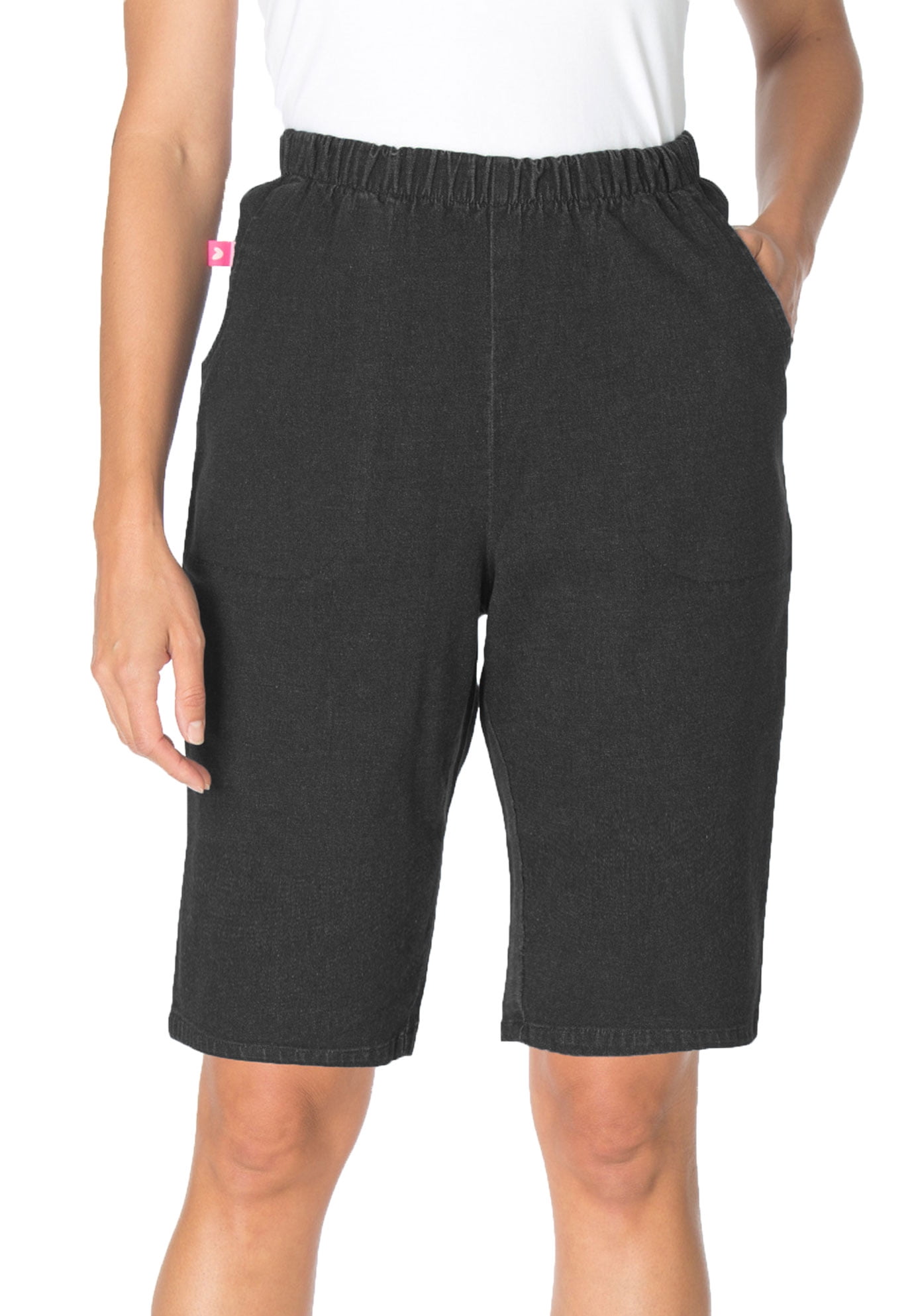 woman within denim shorts