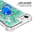 thumbnail image 3 of Funda para iPhone SE 2022/2020 con Brillo Líquido Flotante, Purpurina, Parachoques y Anillo Giratorio Soporte, 3 of 5