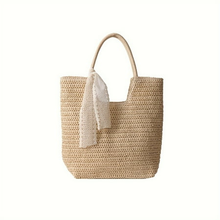 ZGAD [Paper Butterfly Tote Bag] Large Capacity Paper Butterfly Knotted Women s Summer Beach Tote Bag - Adjustable Strap  Casual Vacation & Shopping Bag