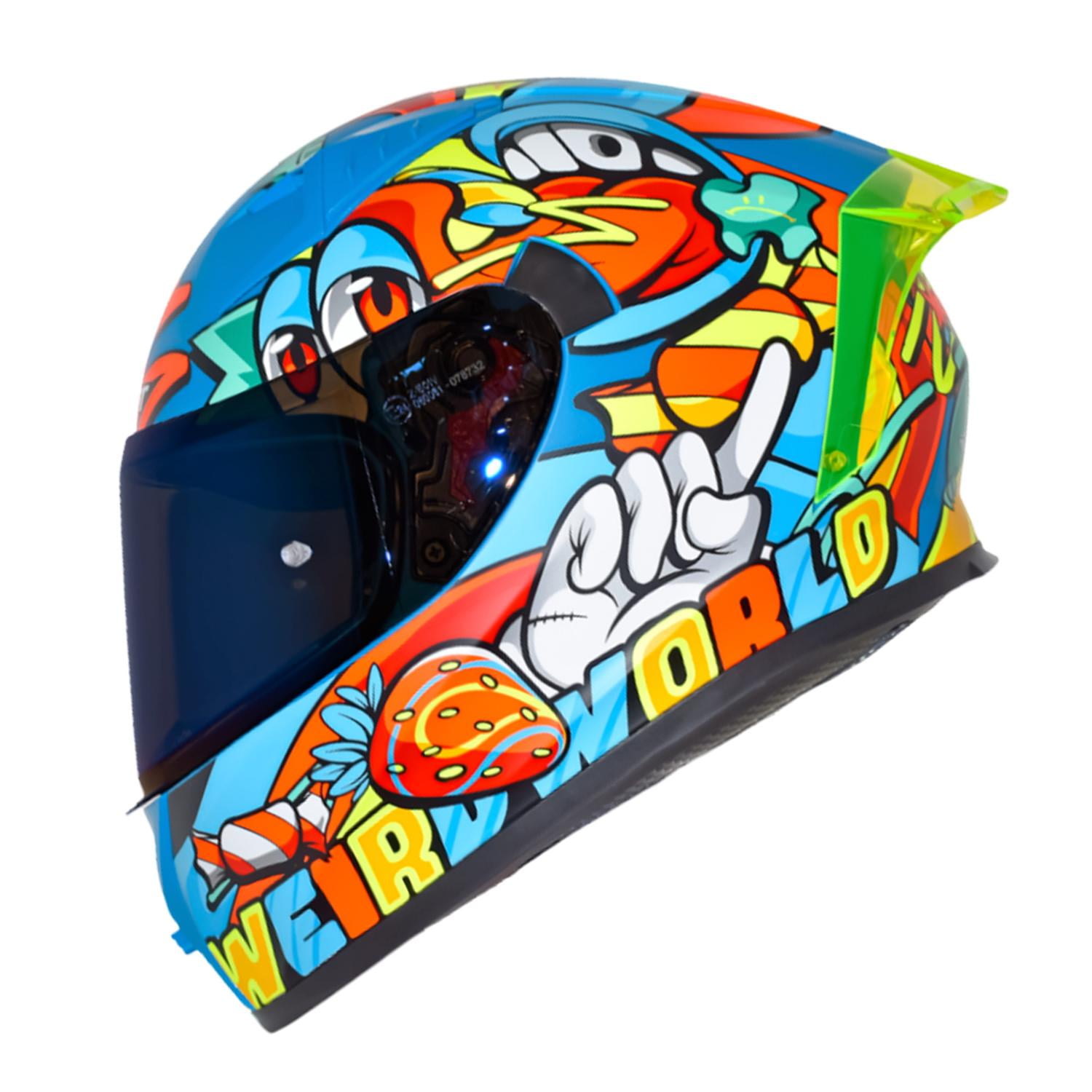 Casco para moto talla XL Weird azul 526SP Shaft azul Bodega Aurrera en linea