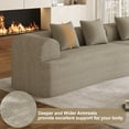 thumbnail image 3 of Wiilayok 146.5"Modern Chenille Sofa,Curved Sofa with Deep Seat,Cloud Compression Sofa Couch for Living Room,No Assembly, 3 of 7
