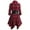 Red, variant on YWDJ Formal Dresses for Women Fashion Women Long Sleeve Plaid Slim Turn-down Collar Ladies Asymmetrical High Low Dress Red XS