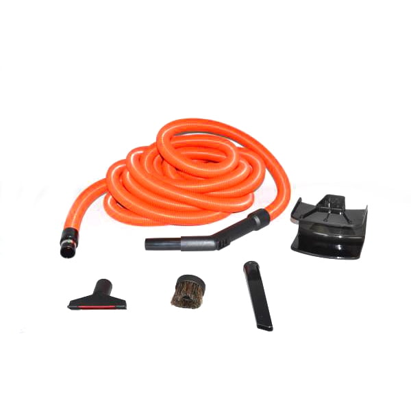 TVP Central Vac Vacuum Cleaner 30Ft Orange Hose W/Tools, Garage Kit