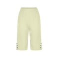 thumbnail image 5 of YanHoo Plus Size Bermuda Shorts for Women Elastic Waisted Wide Leg Short Pants Casual Solid Color Denim Shorts with Pockets, 5 of 7
