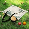 thumbnail image 5 of Tropical Floral Palm Tree Pattern Fabric Outdoor Picnic Blanket, Foldable Waterproof Beach Mat, Portable Beach Blanket for Beach Camping, Hiking, Family Concerts, 5 of 7