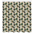 thumbnail image 3 of Ambesonne Hibiscus Shower Curtain, Tropical Flowers Monstera, 69"Wx75"L, Multicolor, 3 of 5