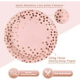 thumbnail image 3 of 100PCS Pink and Rose Gold Party Supplies Dots Tableware Set Serves 25, Rose Gold Dots Pink Paper Plates with Napkins and Plastic Forks for Birthday Wedding Christmas Cocktail Party Baby Shower, 3 of 6