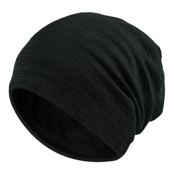 Kripyery Knitted Hat Striped Baggy Slouchy Thin Breathable Windproof Solid Color Spring Autumn Women Men Beanie Skull Cap for Outdoor