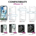 thumbnail image 2 of For iPhone 15 Wallet Case,iPhone 15 Zipper Folio Leather Case Wallet with Card Holder Strap Wristlet Detachable Magnetic Protective Back Case for iPhone 15 5G 6.1 Inch, 2 of 7