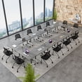 thumbnail image 3 of 2PCS Folding Conference Room Table with Wheels, 47.2inch Modern Meeting Table/Training Table for 6-8 People,, 3 of 7