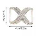 thumbnail image 3 of EOEMY Women Girls Silk Scarf Clips Fashion Scarf Rings Scarves Buckle Jewellrey Wrap /-Silver, 3 of 9