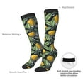 thumbnail image 5 of Picia Women Crew Soft Moisture-wicking Socks Citrus Fruits Elegant Lemons Pattern Design Cotton Socks, One Size fit All, 5 of 9