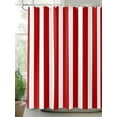 thumbnail image 2 of Shower Curtains Red Stripes Bath Curtain Vertical Striped Waterproof Bathroom Shower Curtain Set with Hooks Decoration 36 x 72 Inches, 2 of 7
