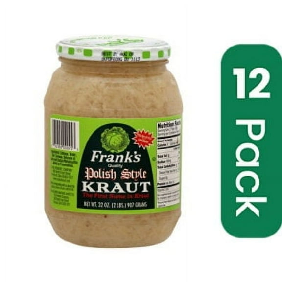 Franks Polish Sauerkraut Shredded 32 oz (Pack Of 12)