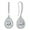 White Gold Plated, variant on PYNZY White White Gold Plated Crystal Jewelry Earrings Women's Drop Dangle Teardrop Gift for Her