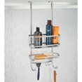 thumbnail image 4 of mDesign Small Metal Over Door Bathroom Tub/Shower Caddy Organizer - Silver, 4 of 6