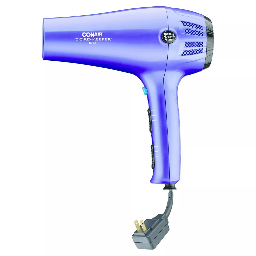Conair Cord Keeper Hair Dryer with Folding Handle and Retractable Cord