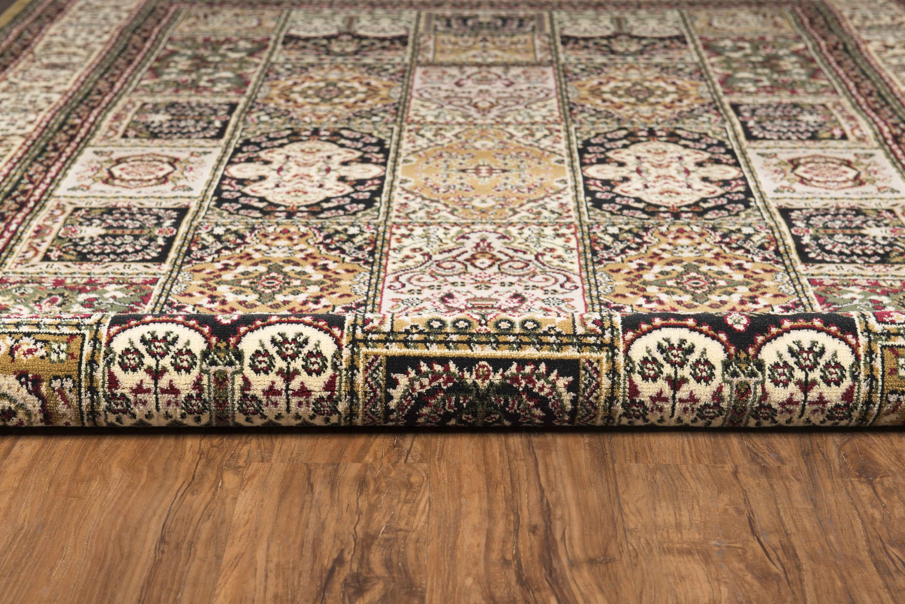 Persian Treasures Baktiyari Cream Area Rug 9x12 Power Loomed Plush Design