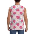 thumbnail image 4 of Fotbe Men's Floral Strawberr Print Men's Sleeveless Muscle Tank Tops Casual T-Shirts for Gym Workout Beach-Large, 4 of 8