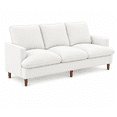 thumbnail image 5 of Doyolan 89.8" 3-Seater Sofa Couch for Living Room, Large Upholstered Sofa with 3 Wide Seats, Soft Cushions and Solid Wood Legs - White, 5 of 5