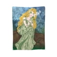 thumbnail image 2 of YFYANG Anti-Pilling Ultra-Soft Micro Fleece Cover Blanket for Bed Sofa, Forest Little Girl Pattern Throw Blanket for All Seasons, 80"x60", 2 of 9