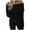 Black, variant on Sweaters for Women, Off Shoulder Sweaters for Women, Slim Fit Fashion Knit, Long Sleeve for Everyday