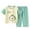 E-Mint Green, variant on Kid Girls Pajamas Set Cartoon Girls' Fashion Pajamas Set Pullover Top with Pants Kid Sleepwear Size 5-6 Years