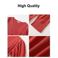 thumbnail image 5 of KNITIC Women's Vintage V-Neck Puff Sleeve Linen Knitted Sweater, Red, 5 of 8