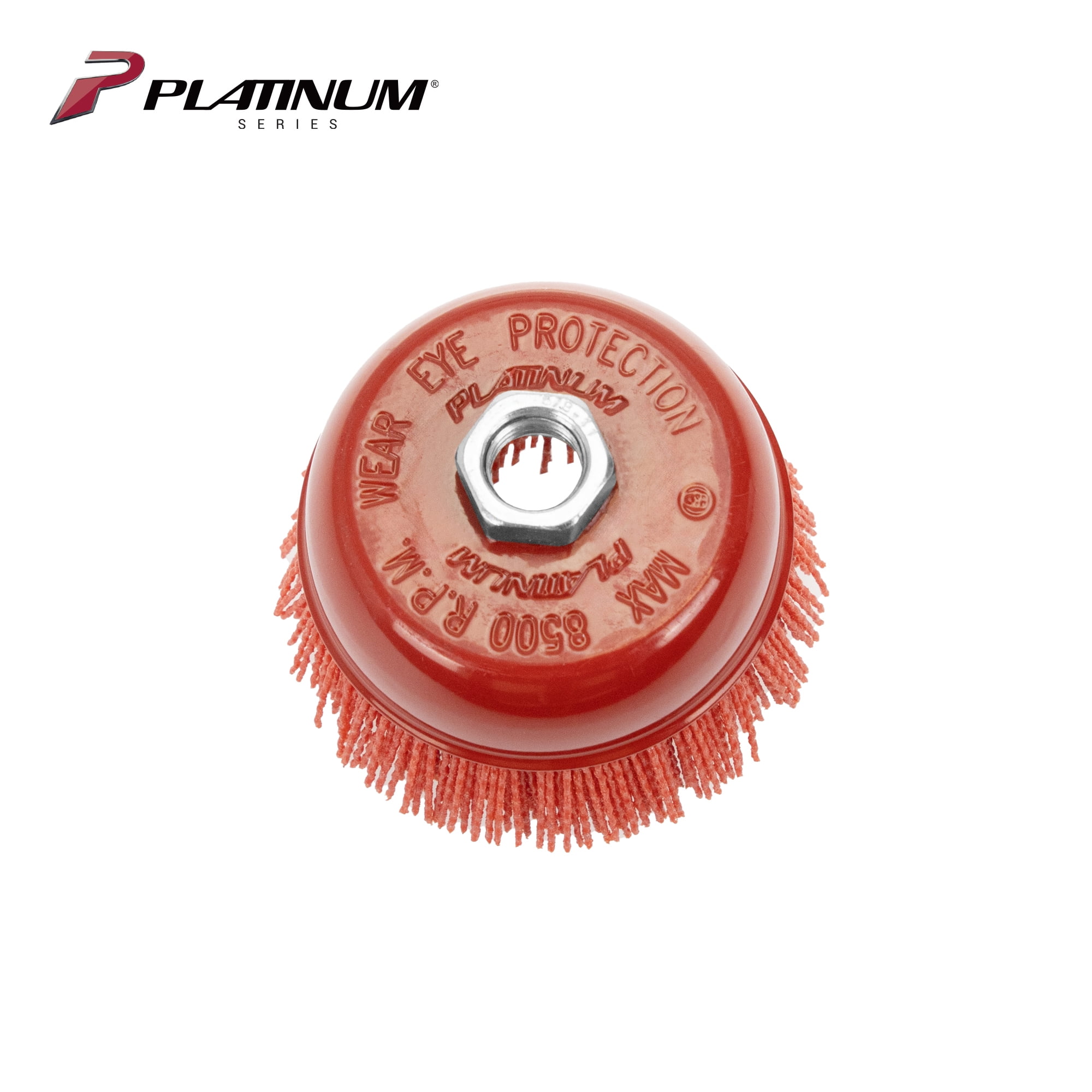 Platinum Series 4" Nylon Bristle Cup Brush for Surface Prepping Truck Bed Liner Coatings
