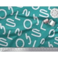 thumbnail image 3 of Soimoi Poly Georgette Fabric Alphabets,Waves & Fish Artistic Printed Fabric 1 Yard 52 Inch Wide, 3 of 3