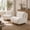 Beige White, variant on Christopher Knight Home 30.1" Modern Curved Accent Chair, Velvet Upholstered with Wood Legs, Mocha