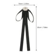 thumbnail image 2 of KAKOWELY 3Ud Bow Tie Largo Para Mujer Estilo Japonés En Negro Para Camisas Sin Cuello, 2 of 6