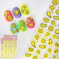thumbnail image 1 of Graffiti Fun Nail Art Pegatinas Calcomanías Abstracto Amarillo Cara Torcida Nail Art Pegatina 3D Autoadhesivo DIY Diseño Moda Tendencia Glamour Decoración Accesorios para Damas Niñas Niños (2 hojas), 1 of 5