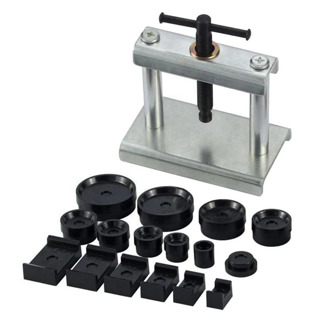 Watch Press Set Back Case Closer with Dies Mechanical Watch Repair Battery Replacement Tool With 18 Dies