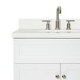 thumbnail image 4 of Ariel Hamlet 73 In. Double Oval Sink Vanity With White Quartz Countertop In White, 4 of 10