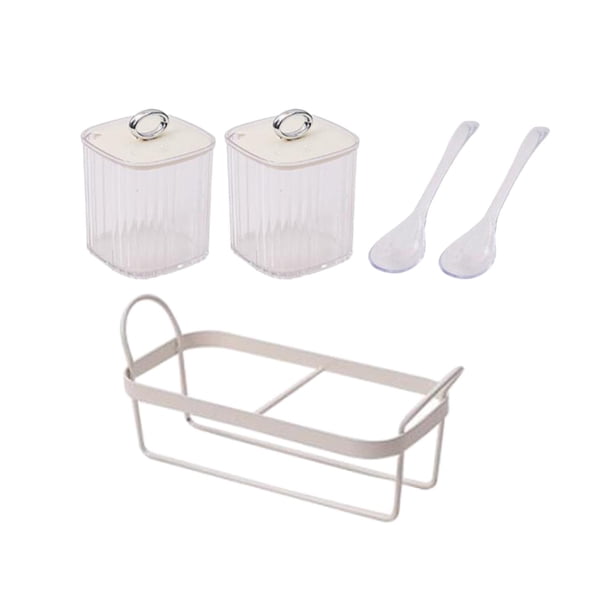 Juego de caja de condimentos con cucharas, recipiente de almacenamiento, juego de tarros de especias, condimentos, especias Estilo A
