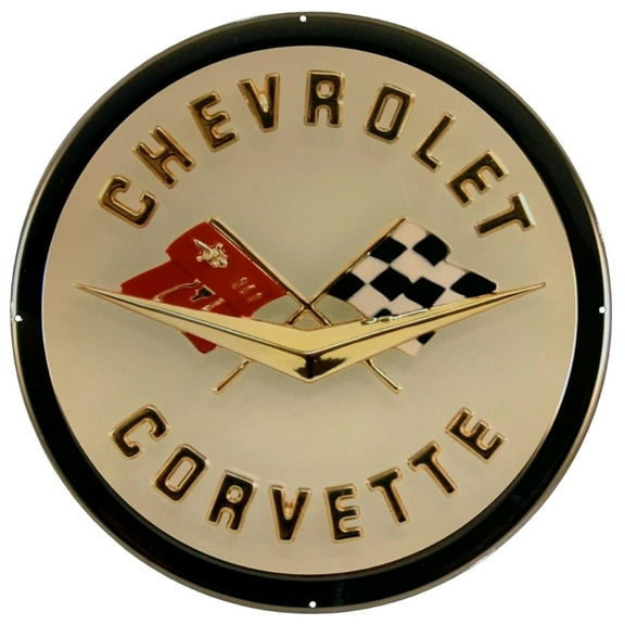 C1 Corvette Wall Emblem Large Metal Art 58 thru 62 Full 19" x 19" In Size Offered
