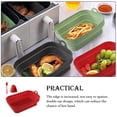 thumbnail image 4 of Cesta de silicona para freidora de aire, bandeja reutilizable, utensilios para hornear, molde para Airfryer de Pizza, bandeja para hornear Herramientas y accesorios para hornear 3 piezas/rojo Inteprter HA083592-06, 4 of 6