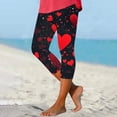 thumbnail image 1 of TaTaai Valentine's Day Love Print Stretchy Breathable Women Tight Yoga Pants High Waisted Non-see-through Elastic Gym Casual Daily Full Length Leggings Gift, 1 of 5