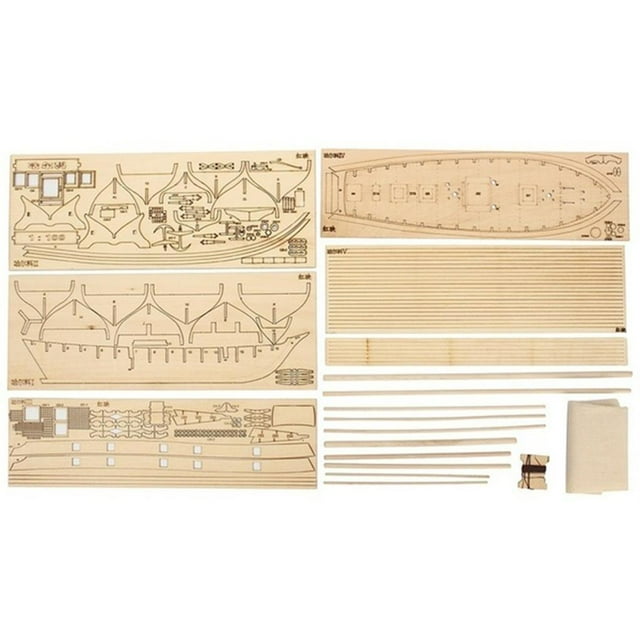 Ruiboury Sailboat Model Kit Boat Assembly Set Assembling Toy Prop Assemble Playthings Type 1