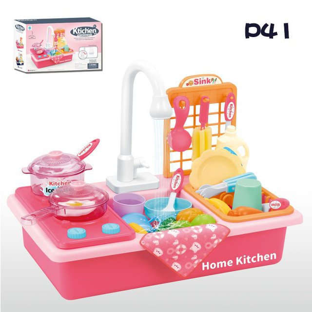 Juegos de imaginación Fregadero de cocina Juguetes para niñas Playset Estufa Sartén Utensilios de corte Accesorios de cocina Nuevozhangyuxiang zhangyuxiang unisex