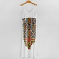 thumbnail image 5 of Kente Design African Print African Clothing Sleeveless Suspender Dress Summer Fashion Casual Long Dress, 5 of 9