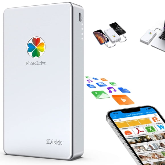 Disco duro externo iDiskk 2TB para iPhone, iPad, Android y PC