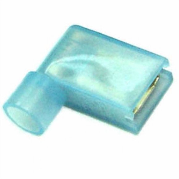 162265-2010 - QUICK CONN FEM BLU 0.250 Po Drapeau 16-14AWG 6.35X0.5MM Entièrement INSU. (5 Pcs/pkg)