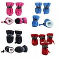 thumbnail image 6 of Prettyui 4pcs Waterproof Anti-slip Winter Thick Warm Pet Dog Shoes Rain Snow Boots Footwear For Small Cats Dogs, 6 of 6