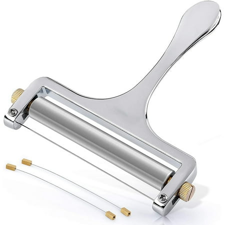 

Heavy Duty Stainless Steel Cheese Slicers Premium Adjustable Thickness Cheese Slicer 2 Extra Wires Included