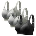 thumbnail image 2 of Sports Bras for Women Large Bust Plus Size Thin Breathable Beauty Back Minimizer Bra Wireless Bras, 2 of 9