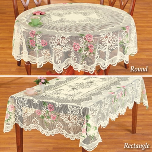 Elegant Floral Lace TableclothRectangle